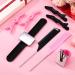 14 Pcs Hair Braiding Tool Set with Magnetic Pin Wristband, Comb, and Alligator Clips for Braid Making - Black/Pink - Buy Online on GoSupps.com