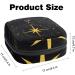 Menstrual Pad Bag with Zipper | Ladies Napkin Pouch & Tampon Collection Bag for Women & Girls - Moon Stars Black - Shop Internationally - Buy Online on GoSupps.com