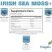 Organic Sea Moss Capsules with Burdock Root, Irish Moss, and Bladderwrack - Immune System Support and Thyroid Supplement - 60 Pills with All-Natural Sea Moss Powder by Dr. Sebi - Buy Online on GoSupps.com