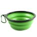 PhoneNatic Foldable Silicone Dog Bowl in Green Travel Bowl for Dogs and Cats with Carabiner - XL Green 1000 ml 60014771 Green XL