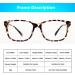 Buy Blue Light Blocking Reading Glasses for Men & Women - Square Leopard Frame - 1.0x Nerd Eyeglasses - Buy Online on GoSupps.com