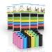 Nobleza - 1080-Count Dog Poo Bags Large Pet Waste Bags Leak-proof Unscented Pick Up Poo Bag 72 Rolls Colour Yellow Pink Blue Green Black 1 count (Pack of 1080) 5 Color