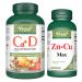 VORST Calcium Carbonate 150 Tablets and Zinc + Copper 120 Vegan Capsules (Combo Bundle 2 Bottles)