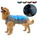 Ranphy dog rain coat waterproof for medium and large dogs reflective rain cover breathable with abdominal protection dachshund labrador dog jacket ultra -light safe dog cladding blue 7xl 7xl (breast size: 85cm) blue and gray