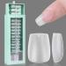 420PCS XS Extra Short Square Nail Tips, Soft Gel Full Cover Nail Tips for Acrylic Nails Set, Pre-shape Clear Tapered Square Press on Nail Tips 15 Sizes for Nail Extension Home DIY Nail Salon with Gift Box 420PCS extra short coffin nail tips