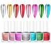 Nail Angel with a mirror effect - permanent mirror 8 color variations quick drying | Nail design accessories for nails professional studio home use v