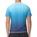 Yukaichen Men's Rashguard - Fast-Drying Breathable Short Sleeve Swimming Shirt - Water Sports T-Shirt in L Color Gradient Blue - Buy Online on GoSupps.com