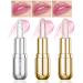Aderier 3PCS Glimmer Balm pH Lip Balm Color Changing Lipstick and Glitter Confetti Balm Vegan & Cruelty Free Lip Balm Hydrate & Plump Pink Shimmer Lipstick Ros