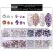 1 Box Mixed Colors Nail Art Rhinestones Multi-Size Flat-Back Ab Crystal 3D Charm Gems Diy Manicure Decor 4Nice Design - Buy Online on GoSupps.com