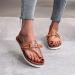 Evzosrz Women's Orthopedic Ring Toe Sandals - Brown, Size 9 | Casual Summer Beach Retro Orthotic Slides - Buy Online on GoSupps.com