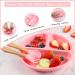 6-Piece Silicone Baby Weaning Set in Pink | Bib, Plate, Bowl, Cup, Fork & Spoon for Babies, Toddlers & Kids - Buy Online on GoSupps.com