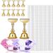 Kalolary 2 Sets Nail Tip Stand Holders with 102Pcs White Reusable Adhesive Putty Clay  Practice Crystal Stand Base Display Tools Set for Nail Art Salon DIY and Practice Manicure