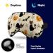 Black Cat and Pumpkin Sleep Mask - Adjustable Strap Eye Cover for Sleeping and Travel - Men and Women - Buy Online on GoSupps.com