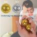 Magnetic Acupressure Balls & Hedgehog Massage Rings Set - Stress Relief & Relaxation | 2 Pcs Acupressure Balls & 3 Pcs Finger Massage Rings (Gold) | International Shipping - Buy Online on GoSupps.com