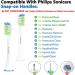 Ruaoqee Electric Toothbrush Replacement Heads - 8 Pack Compatible with Philips Sonicare Snap-on Toothbrushes - Buy Online on GoSupps.com