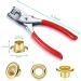 Grommet Tool Kit with 300 Metal Eyelets - Leather Hole Punch Pliers Set for Shoes, Bags, Crafts - Silver 1/4 Inch - Buy Online on GoSupps.com