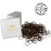 Buy Hair-Minded Mini Hair Ties - 250 Rubber Bands | Brown | 1cm | Storage Box Included | Perfect for International Shipping - Buy Online on GoSupps.com