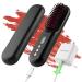 Cordless Hair Straightener Brush Portable Ionic Hot Comb for Travel Lightweight & Rechargeable with PD 20W Fast Charger 8000mAh Battery LCD Temp & Battery Display for Effortless Styling On The Go