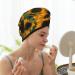 Hair Towel Wrap - Quick Drying Towel Turban with Button | Sunflowers 7 Design - Buy Online on GoSupps.com