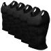 Odoland 5 Pack Men's Body Shaper Slimming Tummy Vest Thermal Compression Shirts Sleeveless Tank Top Black*5 Large