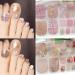 Glitter Marble Mermaid Toenail Art Stickers - 8 Sheets Self-Adhesive Full Toe Wraps & Nail Files for Women & Girls | Shop Internationally - Buy Online on GoSupps.com