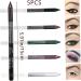 Eyeliner Pencil 5PCS 5 Colors Waterproof Neon Eyeliner Long-Lasting Gel Eye Liner Portable Eye Makeup for Girl Women - Buy Online on GoSupps.com