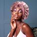 Satin Hair Bonnet for Women | Large Double Layer Silk Sleep Cap with Wide Elastic Band | Includes 45PCS Waterproof Disposable Shower Caps | Dusty Rose - Buy Online on GoSupps.com