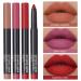6Pcs Matte Lipstick Pen Set with Lip Liner - Velvety Nude Shades, Waterproof & Long Lasting - Perfect Gift for Women - Buy Online on GoSupps.com