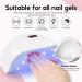 White U V LED Nail Lamp For Home Salon 36W Gel Polish Nail Dryer Curing Lamps With 3 Timer Presets Auto Sensor USB Cord Nail Art Tools for Manicure Pedicure - Buy Online on GoSupps.com