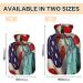 Mnsruu American Flag Freedom Statue Heat Bottle - Velvet Cover 2L Warm-Up Bag for Pain Relief & Cold Therapy - Buy Online on GoSupps.com