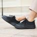 OrthoComfoot Womens Arch Support Walking Shoes - Plantar Fasciitis Relief, Comfortable Fashion Sneakers for Flat Feet - 9 W1, All Black - Buy Online on GoSupps.com