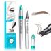 Microblading Pencil for Eyebrows Liquid Eyebrow Pencil Waterproof Tattoo Brow Pencil Kit with a Micro-Fork Tip Applicator Smudge-proof Effortlessly and Stays on All Day  Creates Natural Looking Brows (2dark brown)