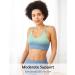 HOFISH Nursing Sports Bra - Medium Impact Racerback Nursing Bra for Pregnancy, Breastfeeding - Blue-Green - Buy Online on GoSupps.com