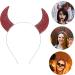 FOMIYES Devil Horns Headdress Devil Headband Halloween Devil Cosplay Devil Cosplay Headwear Halloween Hair Accessories Scary Headband Devil Ear Hairband Devil Horn Headband Red Rhinestone - Buy Online on GoSupps.com