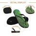 Mnsruu Peacock Feather Flip Flops - Green Sandals | XL Home Slippers for Men & Women | Perfect for Spa Hotel & Travel - Buy Online on GoSupps.com