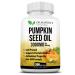 3000mg Cold Pressed Pumpkin Seed Oil | DHT Blocker | Promotes Hair Growth | Supports Heart Skin Prostate & Urinary Health | Contains Vitamins Minerals & Omega 3 6 & 9 For Anti-Aging | 200 Softgels