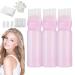 ORTUH 3 Hair Oil Applicator Bottle 160ml Hair Dye Brush Bottle Hair Dye Applicator Brush Hair Oil Applicator Bottle Applicator Brush Bottle With Graduated Scale For Salon Dyeing Perming (Pink)