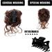 Long beard ball head wig bun grab clip Fluffy natural scrunchie bridal cocktail hairpin Messy Hair Bun Extensions Curly Wavy Hair Scrunchies Messy Bun Hairpiece (Light brown with darker shades) - Buy Online on GoSupps.com
