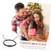 CALLARON 2pcs Black and Bracelet Beads Couples Braided Bracelet Bracelets for Teen Girls Bracelet Gift Mens Bracelets Beads Cord Is Jade Thread Adjustable Friendship Miss - Buy Online on GoSupps.com