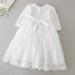 Leideur Baby Long Christening Gown | White Baptism Dress for Girls 12-18 Months - Buy Online on GoSupps.com