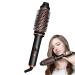 Hair Curler Straightening Brush - Ceramic Tourmalines Barrel Household Hair Curling Comb | Adjustable Heated Portable Hair Curler Brush Fine Thick Hair Round Curling Iron for Girls Travel Hair Style