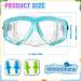 Kids Swim Goggles Snorkel Diving Mask Set | Anti-Fog, Anti-Leak, Nose Cover | 2 Pcs with 2 Pair Earplugs | for Swimming, Snorkeling, Beach Pool | Ages 6-14 | Blue Green - Buy Online on GoSupps.com