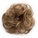 Natural #12H24 Light Brown & Ash Blonde Hair Tie Bun Extensions - Elastic Band Updo Hairpiece for Effortless Style - Buy Online on GoSupps.com