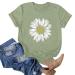 Women's Sunflower Summer T Shirt Plus Size Loose Blouse Tops - Mint Green XXL - Buy Online on GoSupps.com