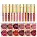 12pcs/lot Lipstick Set Matte Velvet Liquid Lipsticks Waterproof Non-stick Lip Gloss Set Sexy Long Lasting Lip Makeup Kit