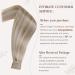 Hetto Braid Extensions | Real Hair Blond Ponytail Extensions #18/613 Ash Blonde | Highlighted 30g 35cm - Buy Online on GoSupps.com