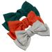 Women Girls Chiffon Large Solid Color Hair Clip 3 Pack Green/Gray/Orange Green gray and orange.