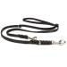 COPCOPET-fat leather line for dogs-3-way adjustable dog leash made of soft leather with carabiners & fittings made of chrome-braided leash 100% handmade in germany (2.0m x 18mm | black) 2 m x 18 mm black