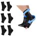 4 pairs of plantar fasciitis socks for foot compression cuffs support bandage neuropathy heel spur relief night sock for pain sprained ankle Achilla tendon inflammation 2xl black XXL black