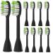 Toothbrush Replacement Heads Compatible with Philips One Series Sonicare Rechargeable Toothbrush HY1200/06 BD1003/AZ 10 Pack Replacement Heads Soft Bristles Black